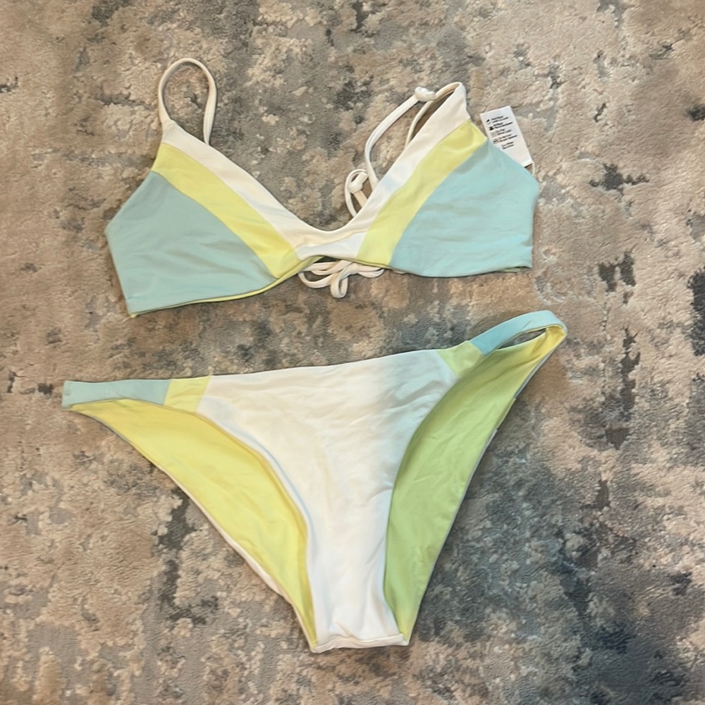 L*Space Blue and Yellow Bikini Set